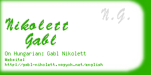 nikolett gabl business card